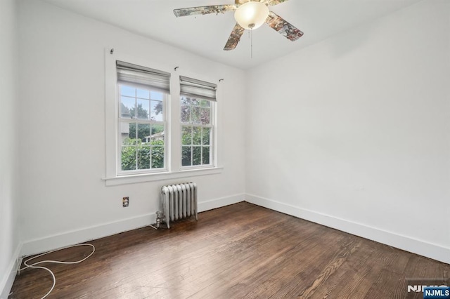 21 Albert Ave, Fair Lawn, NJ 07410 - empty room with radiator heating unit, ceiling fan, and baseboards