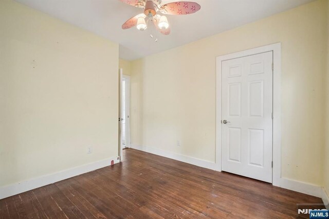 21 Albert Ave, Fair Lawn, NJ 07410 - unfurnished room with ceiling fan, baseboards, and hardwood / wood-style floors