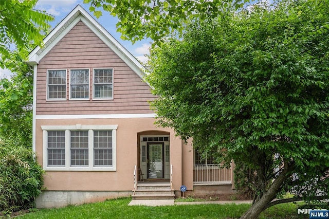 40 Upsala Ct, East Orange, NJ 07017 - view of front facade with stucco siding