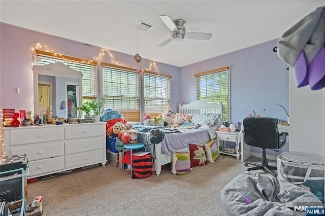 40 Upsala Ct, East Orange, NJ 07017 - bedroom with carpet and ceiling fan