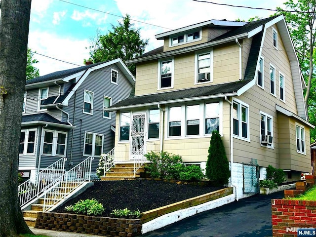 128 Oak Ridge Ave, Nutley, NJ 07110 - traditional style home with entry steps and roof with shingles