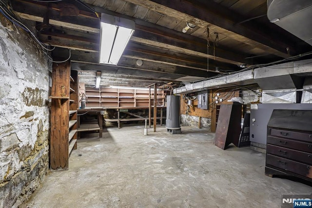 58 Maple Ave, Montville Township, NJ 07058 - unfinished below grade area with water heater and electric panel