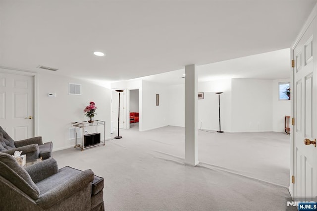 8 Pine Lake Ter Unit T008, River Vale, NJ 07675 - living room featuring carpet flooring, recessed lighting, and baseboards