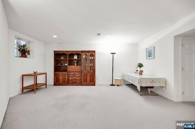 8 Pine Lake Ter Unit T008, River Vale, NJ 07675 - living area featuring carpet flooring, baseboards, and recessed lighting