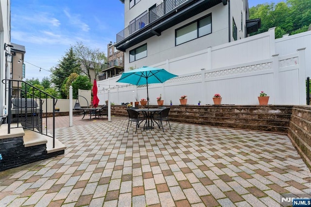 52 Myrtle Ave Unit B, Edgewater, NJ 07020 - view of patio / terrace featuring outdoor dining space