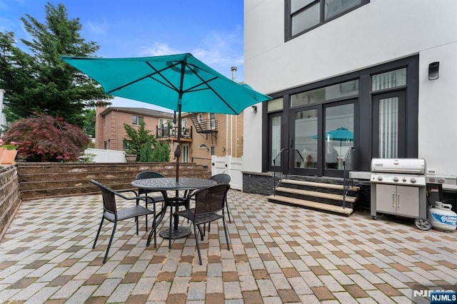 52 Myrtle Ave Unit B, Edgewater, NJ 07020 - view of patio with outdoor dining space and a grill