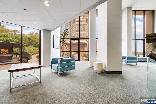 7004 E Kennedy Blvd Unit 28C, Guttenberg, NJ 07093 - building lobby featuring floor to ceiling windows