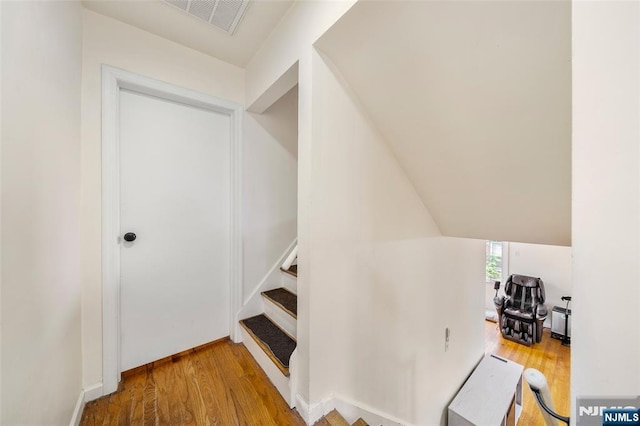 344 Northwood Way, Palisades Park, NJ 07650 - stairs featuring wood finished floors