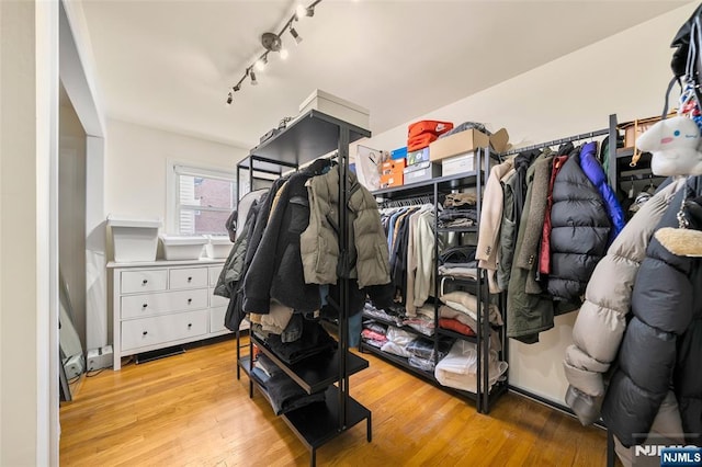 344 Northwood Way, Palisades Park, NJ 07650 - walk in closet with hardwood / wood-style flooring