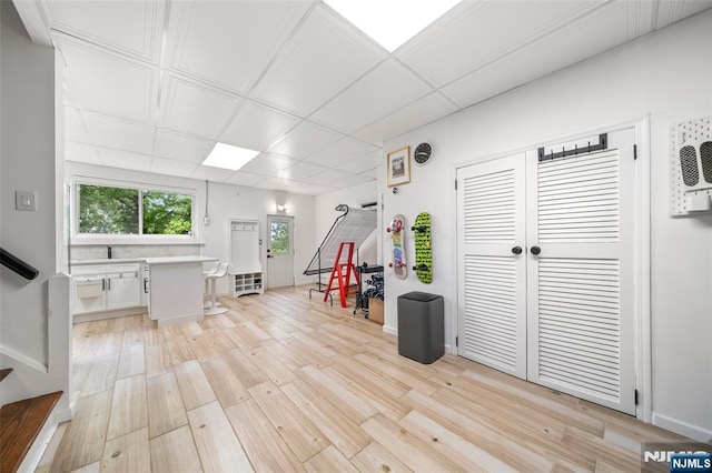 344 Northwood Way, Palisades Park, NJ 07650 - recreation room with light wood finished floors