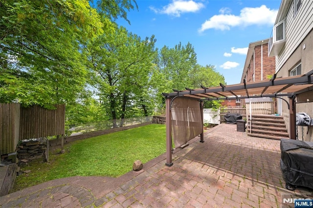 344 Northwood Way, Palisades Park, NJ 07650 - view of patio with a pergola