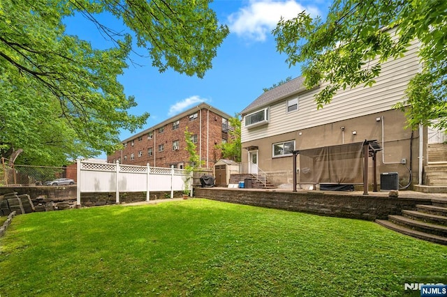 344 Northwood Way, Palisades Park, NJ 07650 - view of yard featuring central AC unit