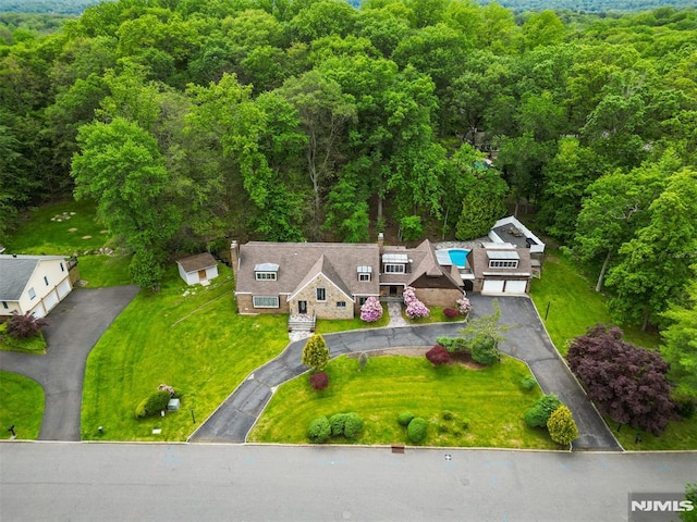 45 Longridge Rd, Montvale, NJ 07645 - view from above of property featuring a heavily wooded area