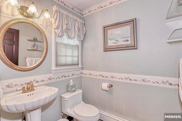 380 Hillside Ave, Allendale, NJ 07401 - half bathroom featuring toilet and a sink