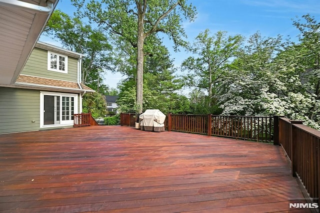 68 Birch St, Ramsey, NJ 07446 - wooden deck featuring a grill