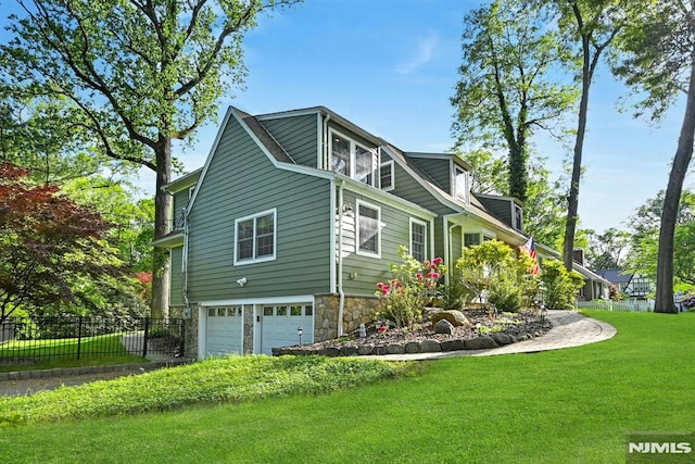 68 Birch St, Ramsey, NJ 07446 - view of home's exterior featuring a garage and stone siding