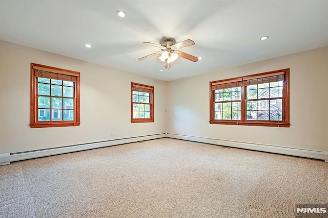 68 Birch St, Ramsey, NJ 07446 - carpeted spare room featuring a ceiling fan and recessed lighting