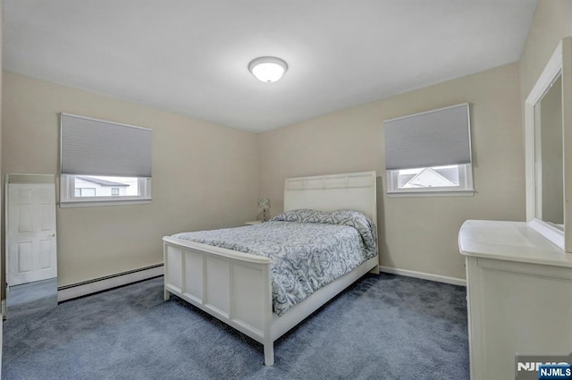 830 Pennsylvania Ave, Lyndhurst, NJ 07071 - bedroom featuring a baseboard heating unit and carpet floors