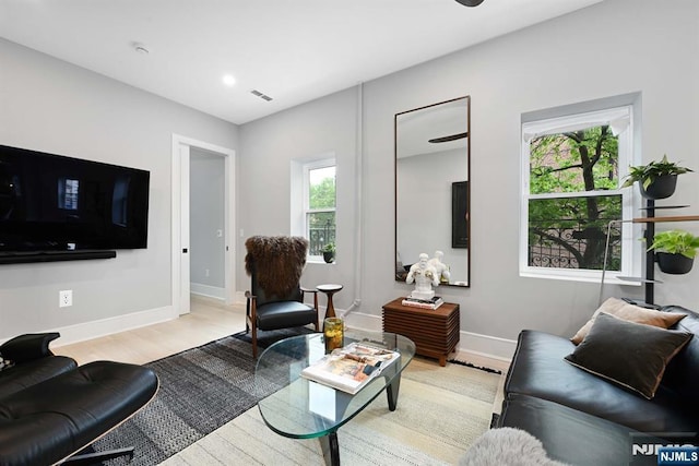 500 Hudson St Unit 2A, Hoboken, NJ 07030 - living room with light wood finished floors and baseboards