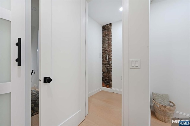 606 1st St Unit 1, Hoboken, NJ 07030 - corridor with light wood finished floors and baseboards