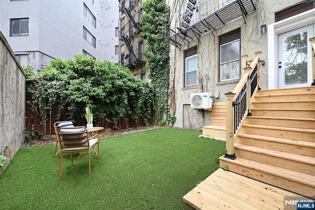 606 1st St Unit 1, Hoboken, NJ 07030 - view of yard with ac unit