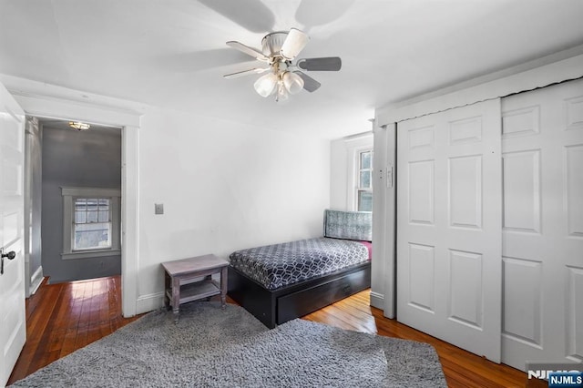 11 Harrington St, Hillsdale, NJ 07642 - bedroom featuring wood finished floors and a ceiling fan