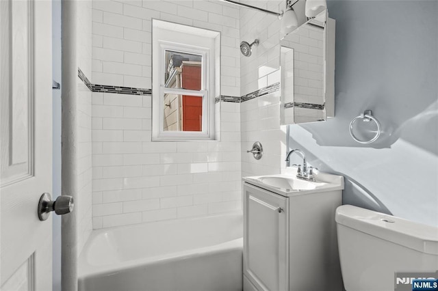 143 Duncan Ave Unit 8/108, Jersey City, NJ 07306 - full bathroom featuring vanity, toilet, and washtub / shower combination