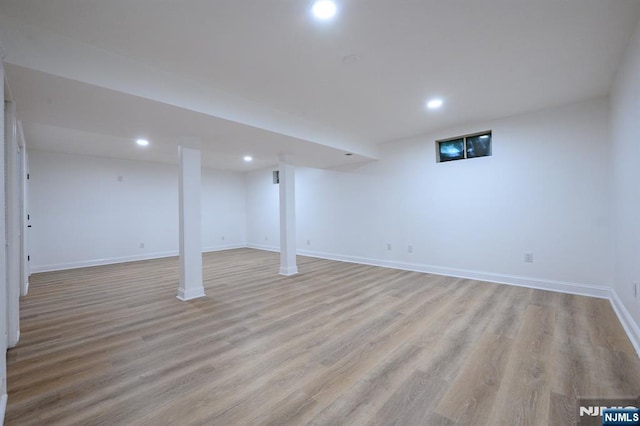 3 Bradshaw Ct Unit 509, Hillsdale, NJ 07642 - finished basement featuring light wood-style floors, recessed lighting, and baseboards