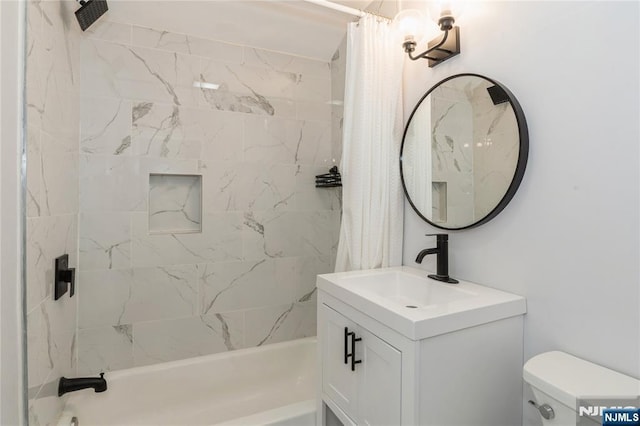 62 Valley Rd, Glen Rock, NJ 07452 - full bath featuring shower / tub combo, vanity, and toilet