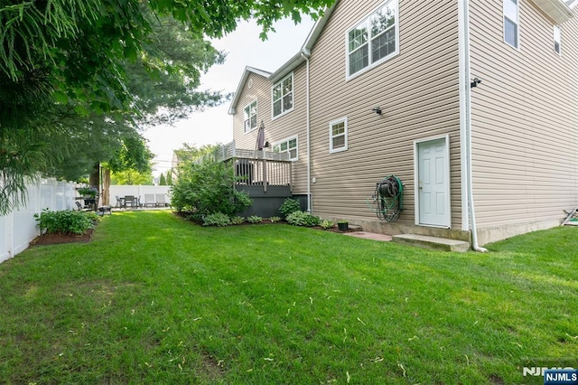 322 E Midland Ave, Paramus, NJ 07652 - view of yard featuring a wooden deck