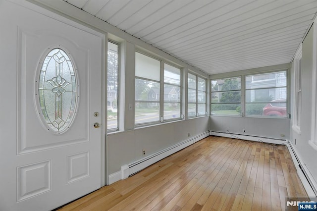 128 Prospect, Midland Park, NJ 07432 - entryway featuring light wood-style floors and a baseboard radiator