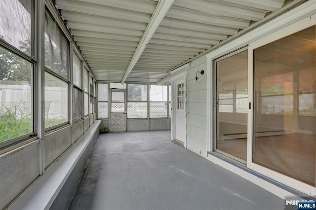 128 Prospect, Midland Park, NJ 07432 - unfurnished sunroom featuring a baseboard radiator