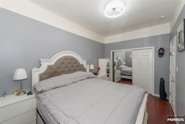 4310 Newkirk Ave, North Bergen, NJ 07047 - bedroom featuring dark wood-style flooring and baseboards