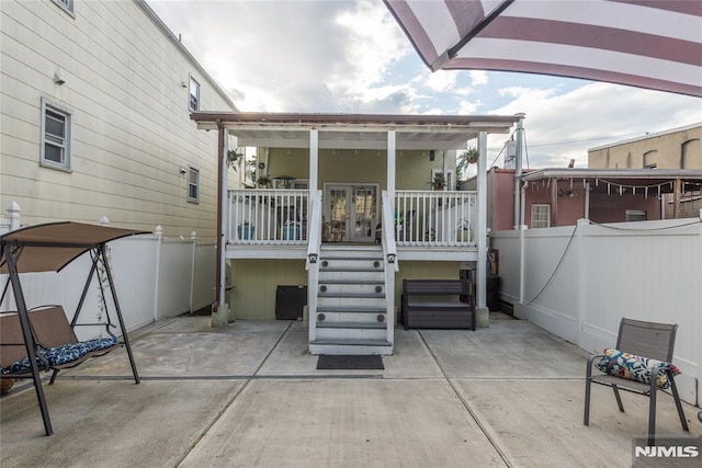 4310 Newkirk Ave, North Bergen, NJ 07047 - back of house with a patio area and french doors