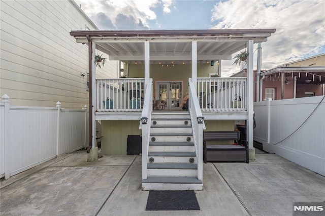 4310 Newkirk Ave, North Bergen, NJ 07047 - view of patio with french doors