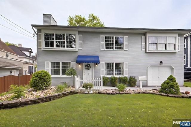 114 Summit Cross, Rutherford, NJ 07070 - view of front of property with an attached garage and a chimney