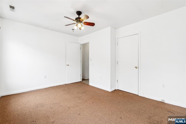 239 40th St Unit C0007, Irvington, NJ 07111 - unfurnished bedroom featuring carpet floors, baseboards, and a ceiling fan