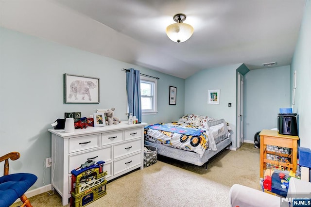 25 Fern Ter, Wayne, NJ 07470 - bedroom featuring light carpet, lofted ceiling, and baseboards