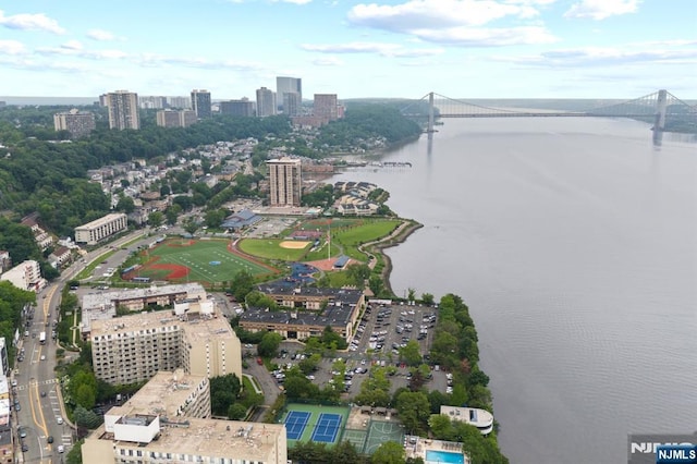 1111 River Rd Unit F25, Edgewater, NJ 07020 - view of urban area with a large body of water and a notable bridge