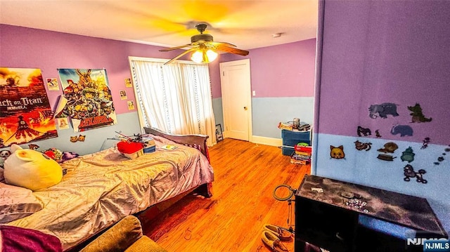 18 Trinity Pl, Kearny, NJ 07032 - bedroom featuring wood finished floors and a ceiling fan