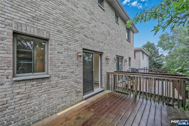 445B 7th St Unit B, Palisades Park, NJ 07650 - wooden terrace with baseboard heating