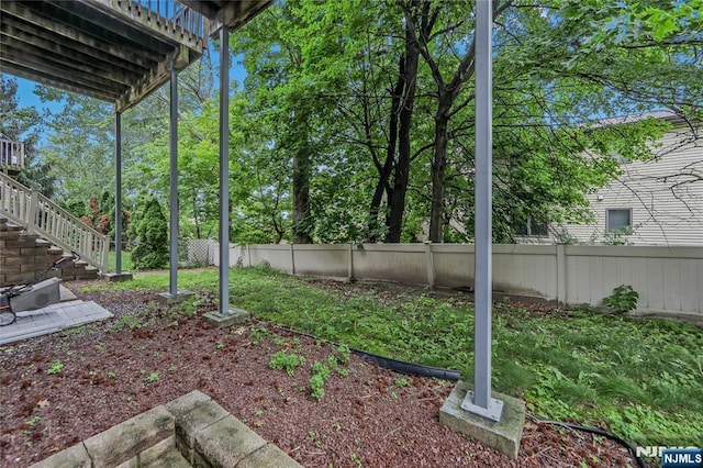 445B 7th St Unit B, Palisades Park, NJ 07650 - fenced backyard featuring stairway