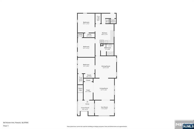 66 Hoover Ave, Passaic, NJ 07055 - property floor plan