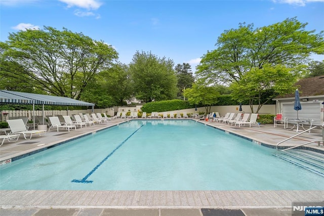 32 Mallard Ct, Englewood, NJ 07631 - community pool featuring a patio