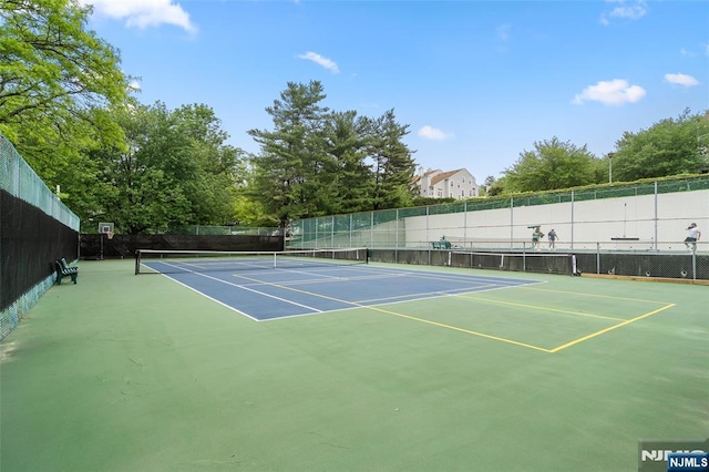 32 Mallard Ct, Englewood, NJ 07631 - view of tennis court with community basketball court
