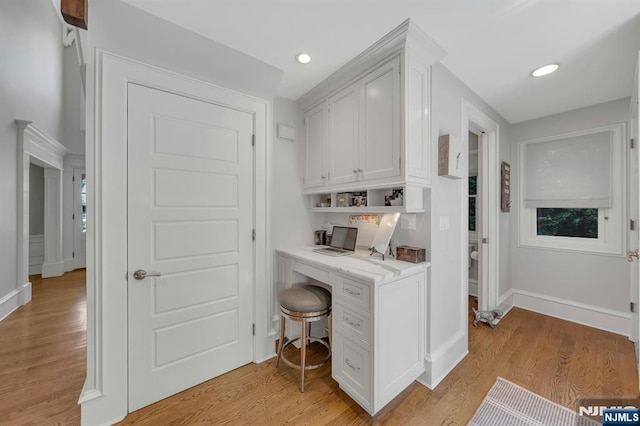 43 Heights Rd, Allendale, NJ 07401 - home office with light wood-style flooring and recessed lighting