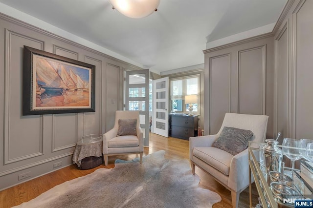 43 Heights Rd, Allendale, NJ 07401 - living area featuring a decorative wall and wood finished floors