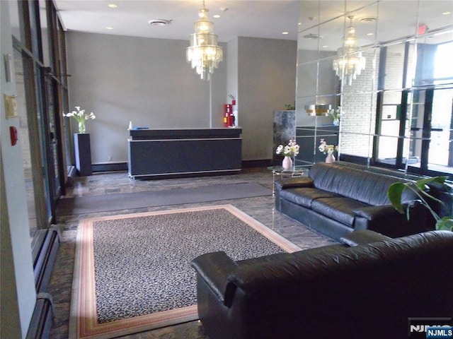 1 Wall St Unit 8-C, Fort Lee, NJ 07024 - building lobby with recessed lighting