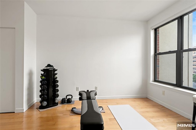 24 Ave At Port Imperial Unit 416, West New York, NJ 07093 - exercise room featuring wood finished floors and baseboards