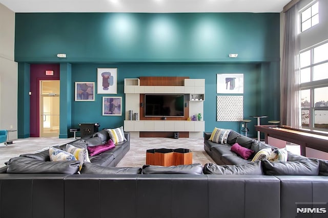 24 Ave At Port Imperial Unit 416, West New York, NJ 07093 - living room featuring wood finished floors and recessed lighting